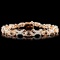 14K Gold 7.80ct Morganite & 1.51ctw Diamond Bracel