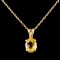 14K Gold 1.30ct Citrine Pendant