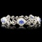 18K Gold 3.55ct Tanzanite & 4.81ctw Diamond Bracel