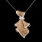 14K Gold 2.52ctw Diamond Pendant