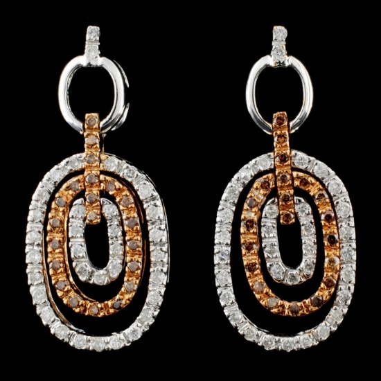 14K Gold 1.30ctw Diamond Earrings