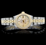 Rolex YG/SS DateJust Ladies Diamond Watch