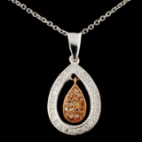 18K Gold 0.35ctw Fancy Diamond Pendant