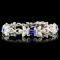 14K Gold 6.28ct Tanzanite & 3.69ctw Diamond Bracel