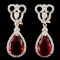 14K Gold 6.06ct Opal & 1.30ctw Diamond Earrings