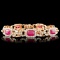 14K Gold 8.95ct Ruby & 2.71ctw Diamond Bracelet