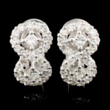 18K Gold 1.63ctw Diamond Earrings