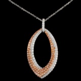 14K Gold 1.21ctw Fancy Diamond Pendant