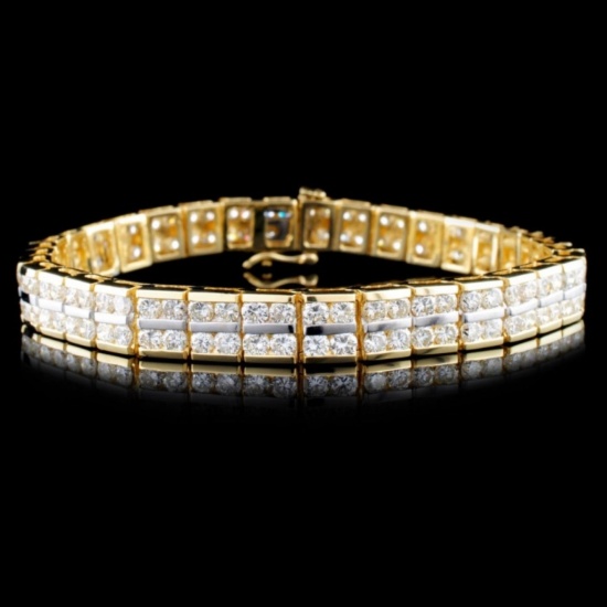 14K Gold 8.00ctw Diamond Bracelet