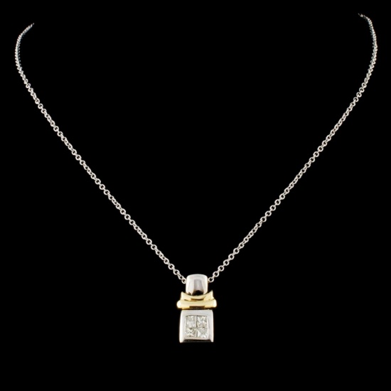 14K Gold 0.17ctw Diamond Pendant