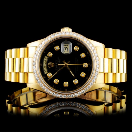 Rolex Day-Date 18K YG Diamond 36MM Watch