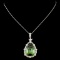 18K Gold 21.63ct Tourmaline & 1.33ctw Diamond Pend