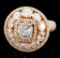 18K Rose Gold  3.49ctw Diamond Ring