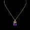 14K Gold 2.43ct Amethyst & 0.03ctw Diamond Pendant