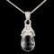 18K Gold 15.76ct Quartz & 0.24ctw Diamond Pendant