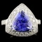 14K Gold 4.42ct Tanzanite & 0.66ctw Diamond Ring