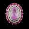 18K Gold 10.25ct Kunzite & 0.72ct Diamond Ring