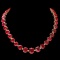 14k Gold 135.00ct Ruby & 4.00ct Diamond Necklace