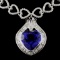 18K White Gold 8.85ct Tanzanite & 3.72ct Diamond N