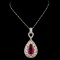 18K Gold 6.93ct Tourmaline & 1.73ctw Diamond Penda