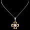 18K Two Tone Gold 0.30ct Diamond Pendant