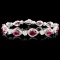 18K Gold 6.25ctw Ruby & 2.60ctw Diamond Bracelet