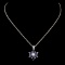 14K Gold 1.68ct Sapphire & 0.05ctw Diamond Pendant