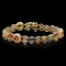 14k Gold 27.00ct Sapphire & 1.40ct Diamond Bracel