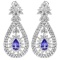 14K Gold 6.00ct Tanzanite & 7.20ct Diamond Earring