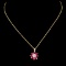 14K Gold 0.64ct Ruby & 0.16ctw Diamond Pendant