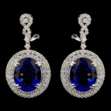 18K White Gold 15.96ct Tanzanite & 2.46ct Diamond