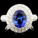 14K Gold 2.14ct Tanzanite & 1.71ctw Diamond Ring