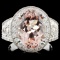 14K Gold 5.00ct Morganite & 1.40ctw Diamond Ring