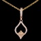 14K Gold 0.35ctw Fancy Diamond Pendant