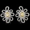 18K White Gold 1.46ctw Fancy Color Diamond Earring