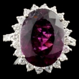 14K Gold 7.72ct Tourmaline & 0.81ctw Diamond Ring