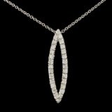 14K Gold 0.43ctw Diamond Pendant