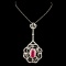 18K Gold 4.39ct Ruby & 1.84ctw Diamond Pendant