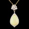 14K Gold 6.37ct Opal & 0.61ctw Diamond Pendant