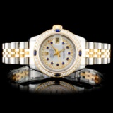 Rolex YG/SS DateJust Diamond Ladies Watch