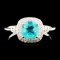 14K Gold 0.76ct Apatite & 0.30ctw Diamond Ring