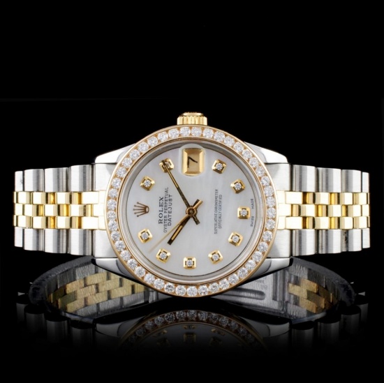 Rolex YG/SS DateJust Diamond Mid-Size 31MM Watch