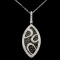 14K Gold 0.92ctw Fancy Color Diamond Pendant