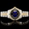 Rolex DateJust 18K & SS 1.00ct Diamond Blue Vignet
