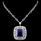 14K Gold 56.89ct Tanzanite & 6.29ctw Diamond Neckl