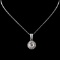 18K White Gold 0.31ctw Fancy Color Diamond Pendant