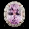 14K R Gold 21.06ct Kunzite & 1.99ct Diamond Ring