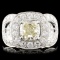 18K Gold 3.43ct Fancy Color Diamond Ring