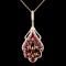 14K Gold 6.45ctw Ruby & 0.87ctw Diamond Pendant