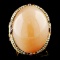 18K Gold 38.21ct Moonstone & 0.89ctw Diamond Ring